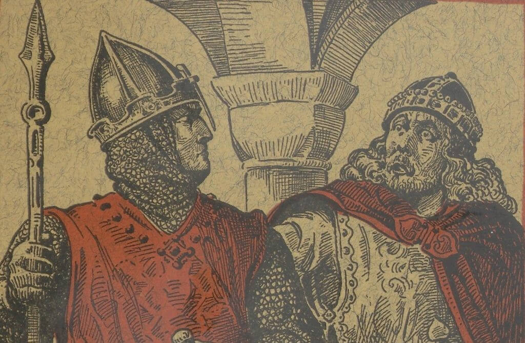 Bolesław Krzywousty i Zbigniew. XX-wieczna ilustracja