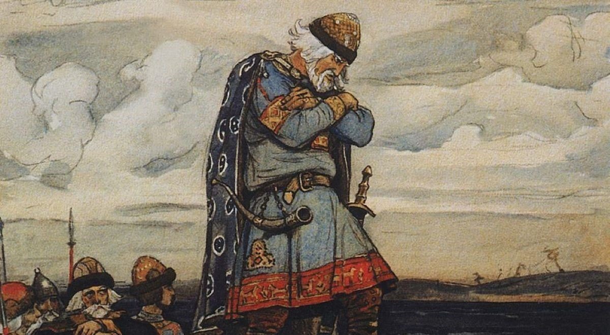 Oleg ogląda resztki swojego rumaka. Fot. Wiktor Wasniecow