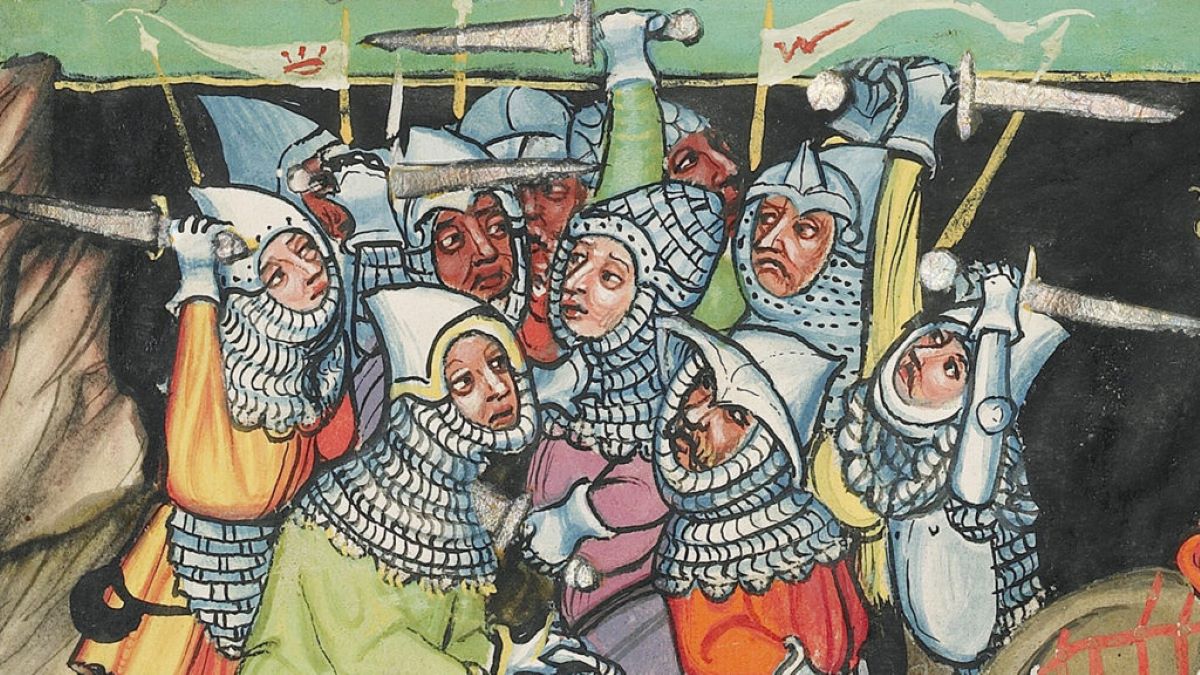 Bitwa w średniowieczu. Miniatura z około 1400 roku