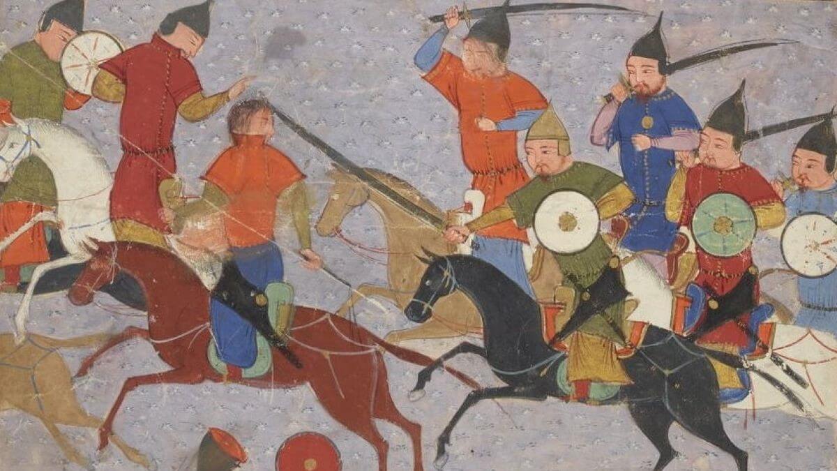 Mongołowie w walce z Chinami. Miniatura z XV wieku