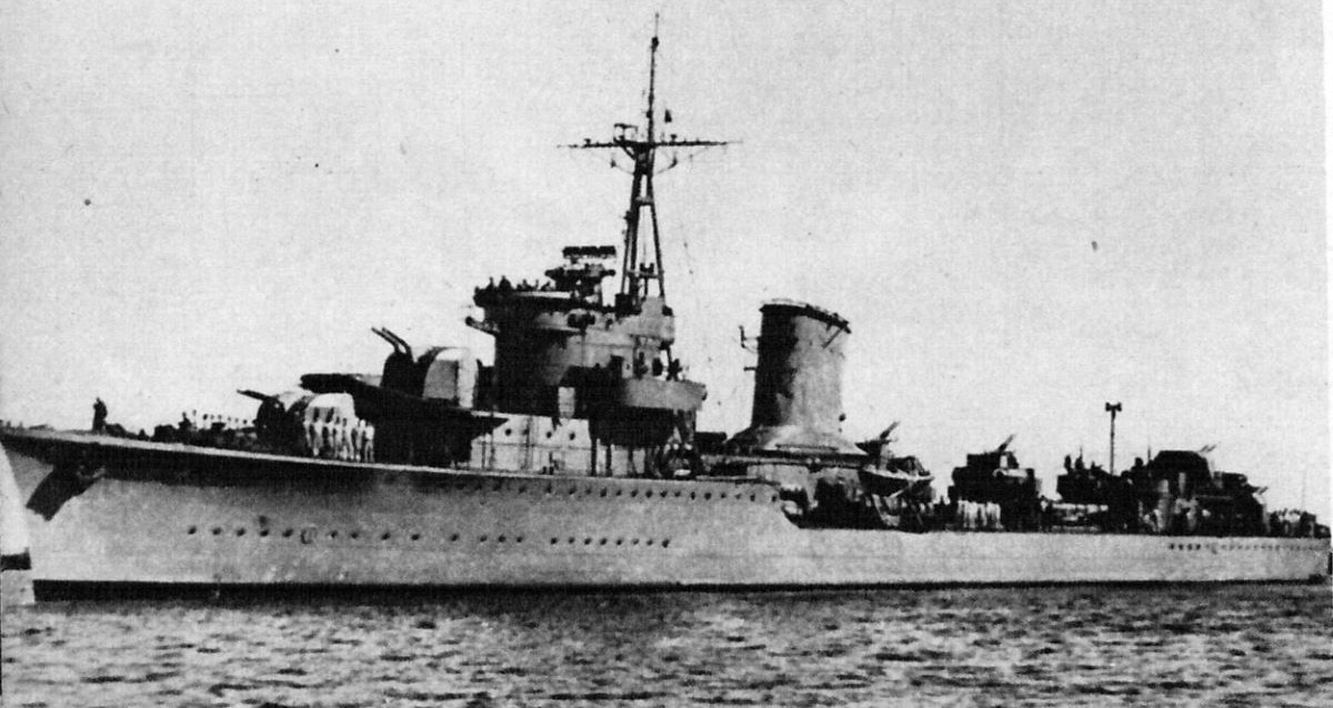ORP Błyskawica w 1947 roku